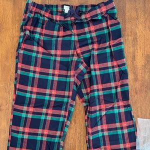 NWT JCrew Women’s Red Plaid Flannel Pants